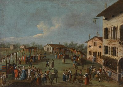Rural Market Scene in Veneto by Gabriele Bella